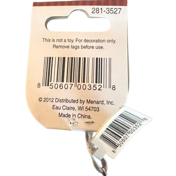 Enchanted Forest Wood/Resin Sled Ornaments Lot of 3, 1.5" X 4" NEW Wish, Joy - Picture 7 of 7